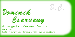 dominik cserveny business card